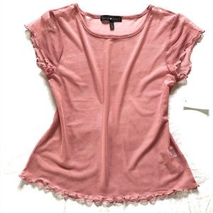 Muave Derek Heart Mesh Tee Large